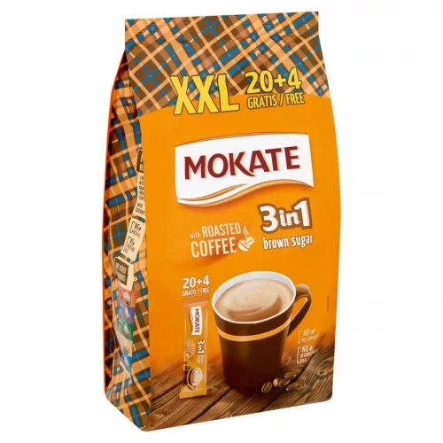 Mokate instant kávé 3in1 XXL Barnacukor 20+4*17g új