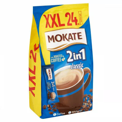 Mokate instant kávé 2in1 XXL 20*14g+4db gratis új