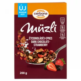 Cerbona müzli epres-étcsokis 200g