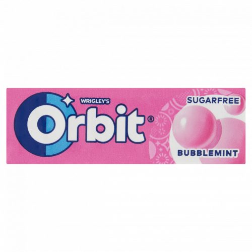 Orbit Bubblemint gyümölcs- és mentaízű cukormentes rágógumi édesítőszerrel 14 g