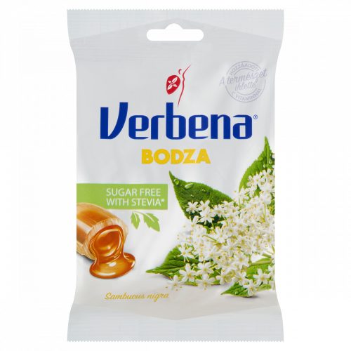 Verbena töltött keménycukorka édesítőszerekkel, bodzavirág kivonattal és C vitaminnal 60 g