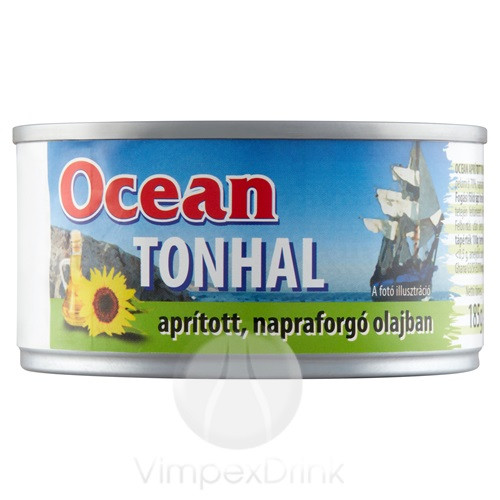 Ocean Aprított Tonhal Növényi Olajban 185g/130g