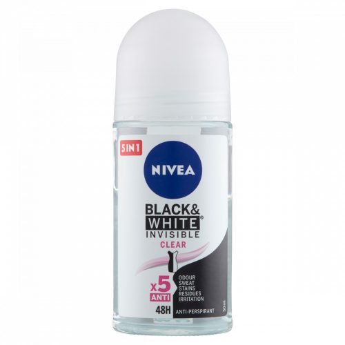 NIVEA Black & White Invisible Clear golyós dezodor 50 ml