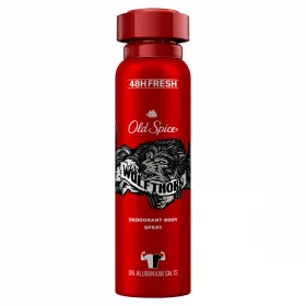   Old Spice Wolfthorn Deo Spray Férfiaknak, 150 ml, 48 Órás Frissesség, 0% Alumíniumsó