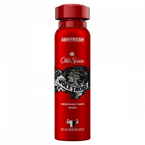 Old Spice Wolfthorn Deo Spray Férfiaknak, 150 ml, 48 Órás Frissesség, 0% Alumíniumsó