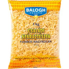   BALOGH Családi száraztészta 1kg Fodros nagykocka toj.nél.