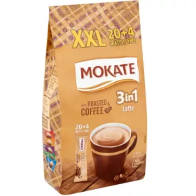 Mokate Instant kávé 3in1 XXL Latte 20+4*15g grátisz