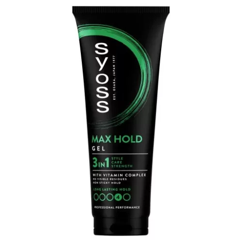 Syoss Max Hold maximális tartás hajformázó zselé 250 ml (4)