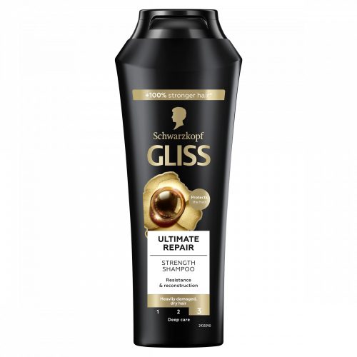 Gliss Ultimate Repair sampon folyékony keratinnal & fekete gyönggyel 250 ml 