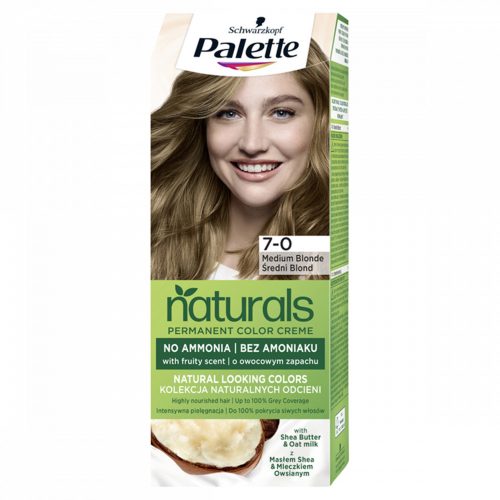 Schwarzkopf Palette Naturals tartós hajfesték 7-0 Középszőke