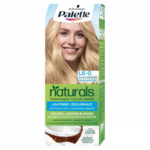 Schwarzkopf Palette Naturals tartós hajfesték L6-0 skandinávszőke