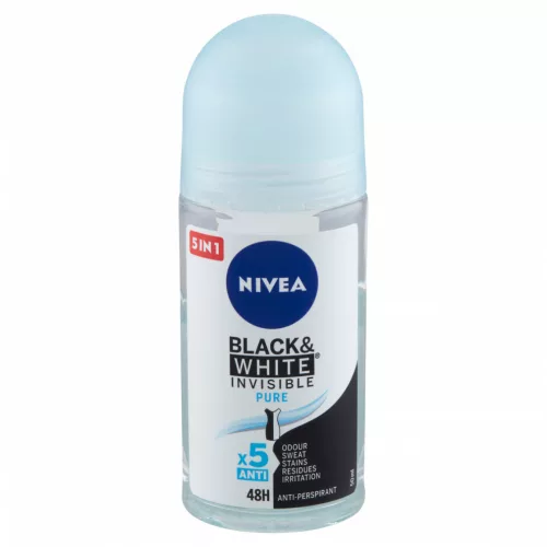 NIVEA Black & White Invisible Pure golyós dezodor 50 ml