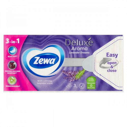 Zewa Deluxe Lavender Dreams illatosított papír zsebkendő 3 rétegű 90 db