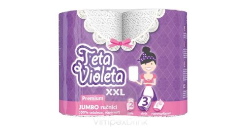 Violeta háztartási törlő prémium Jumbo XXL 2 tek.3 réteg 100% cell.