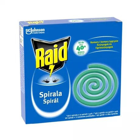 Raid szúnyogirtó spirál 10db