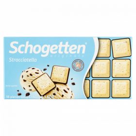  Schogetten Stracciatella fehér csokoládé pörkölt kakaóforgáccsal és étcsokoládéval 100 g