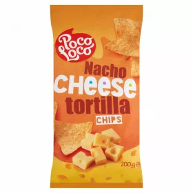 Poco Loco Tortilla sajtos ízesítésű kukoricachips 200 g