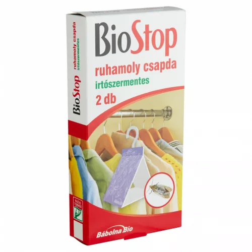 BioStop irtószermentes ruhamoly csapda 2 db