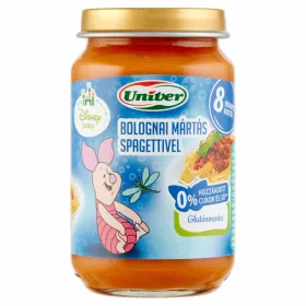   Univer bolognai mártás spagettivel bébiétel 8 hónapos kortól 163 g