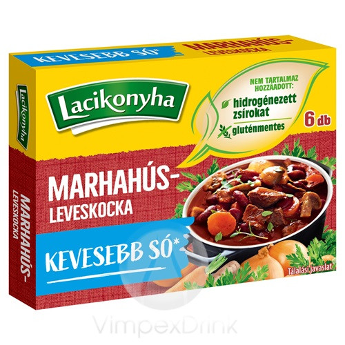 Lacikonyha Marhahúsleves-kocka 60g