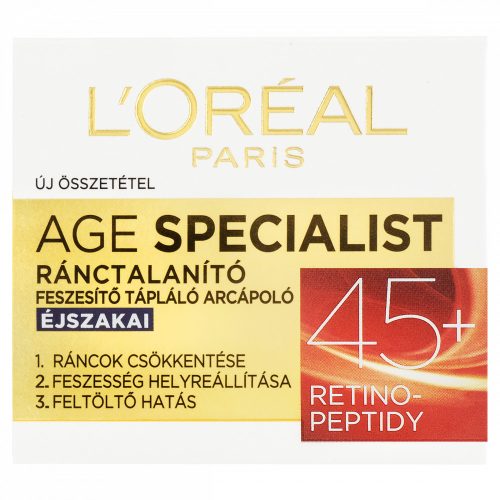 ĽOréal Paris age Specialist ránctalanító feszesítő éjszakai arcápoló 45 +  50 ml