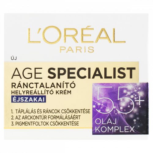 ĽOréal Paris age Specialist ránctalanító helyreállító éjszakai krém 55 + 50 ml