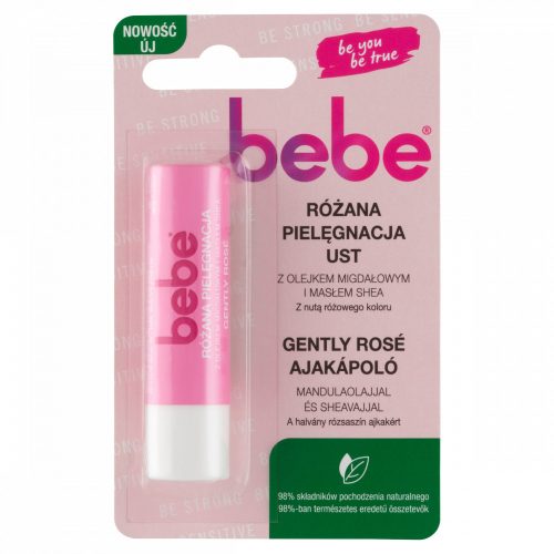 bebe Gently Rosé ajakápoló mandulaolajjal és sheavajjal 4,9 g