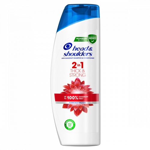 Head & Shoulders Thick & Strong 2az1-ben Sampon És Balzsam Az Akár 100%-os Korpamentességért