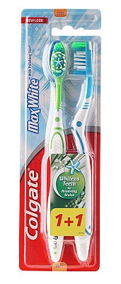 Colgate fogkefe Max White lágy 1+1 db