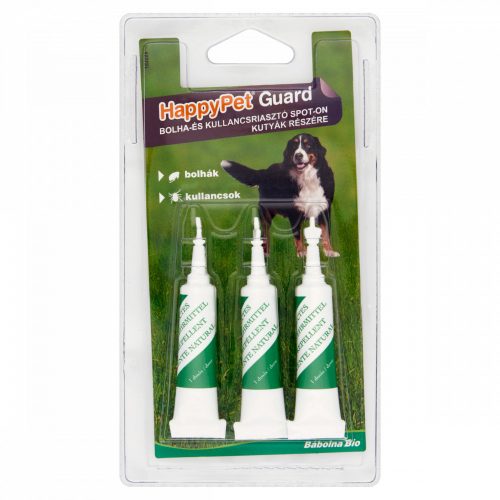 HappyPet Guard bolha- és kullancsriasztó spot-on kutyák részére 3 x 5 ml