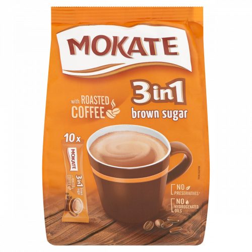 Mokate 3in1 Brown Sugar azonnal oldódó kávéspecialitás 10 db 170 g