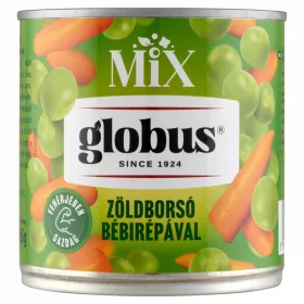 GLOBUS KONZERV zöldborsó bébirépával 400g/265g