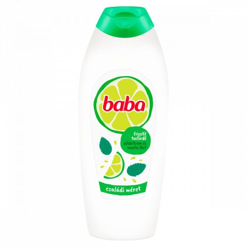 Baba frissítő tusfürdő zöldcitrom és menta illat 750 ml