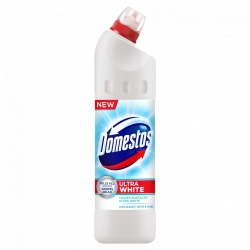 DOMESTOS Extended Power fertőtlenítő hatású folyékony tisztítószer White & Shine 750 ml