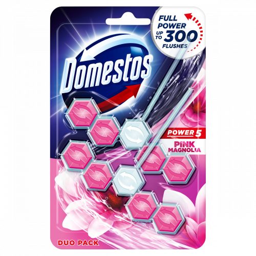 DOMESTOS Power5 WC frissítő blokk Pink Magnolia 2 x 55 g