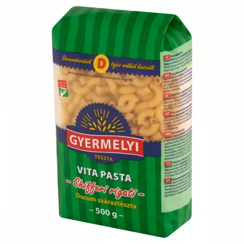 Gyermelyi Vita Pasta Chifferi Rrigati durum száraztészta 500 g