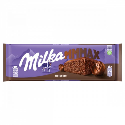 Milka Mmmax Noisette alpesi tej felhasználásával készült tejcsokoládé mogyorómasszával 270 g