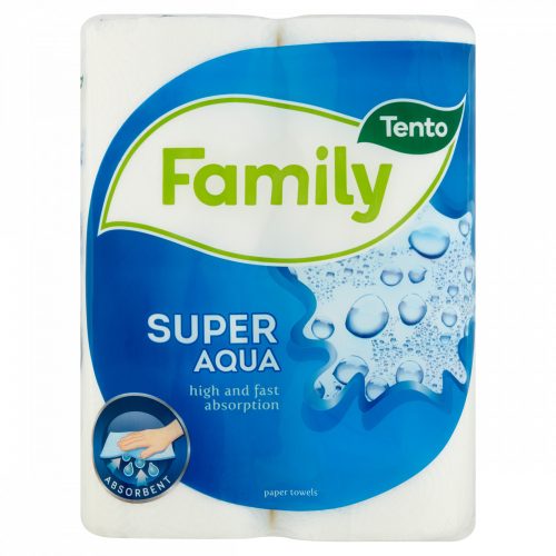 Tento Family Super Aqua papírtörlő 2 rétegű 2 tekercs