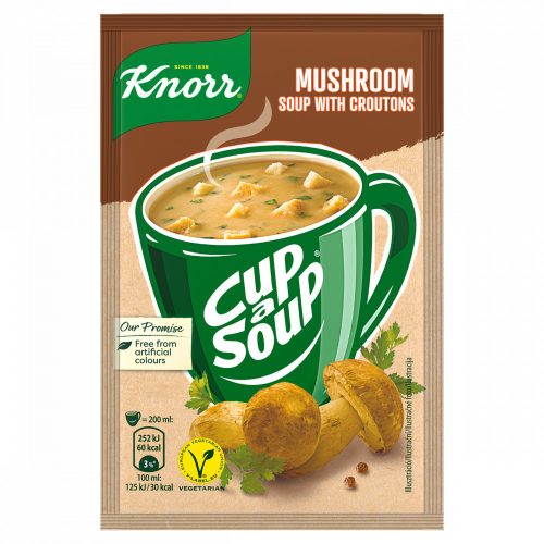 Knorr Cup a Soup instant vargányakrémleves zsemlekockával 15 g