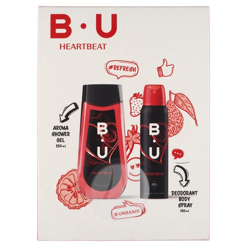 B.U Set Heartbeat Tusfürdő 250ml+ Deo 150ml