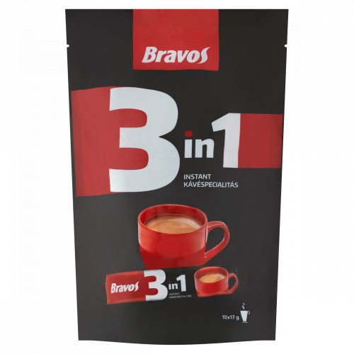 Bravos 3in1 instant kávéspecialitás 10 x 17 g (170 g)