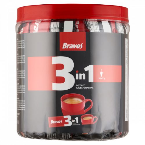 Bravos 3in1 instant kávéspecialitás 50 x 17 g (850 g)