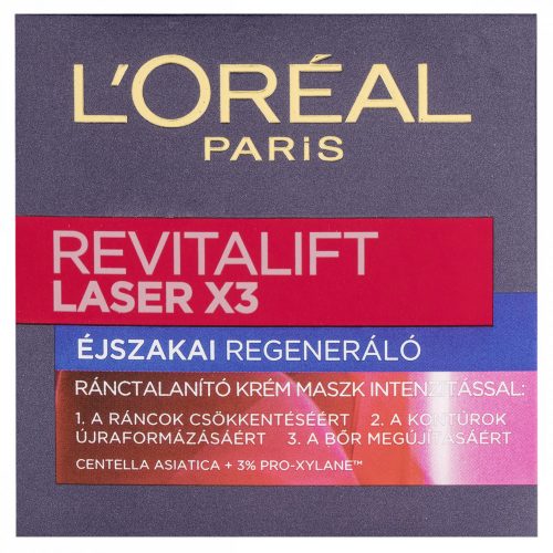 ĽOréal Paris revitalift Laser X3 öregedésgátló éjszakai arcápoló, 50 ml