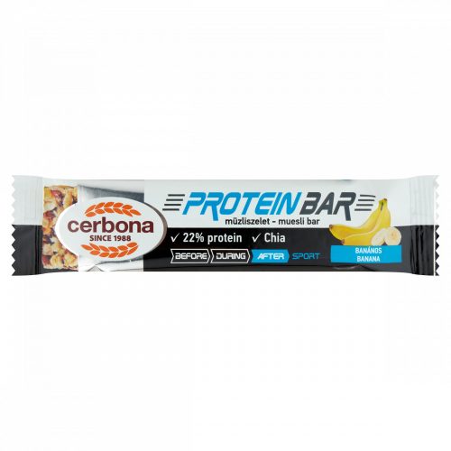 Cerbona Protein fehérjében gazdag banános müzliszelet 35 g