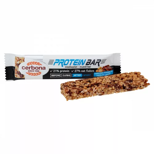 Cerbona Protein Csokoládés-karamellás müzliszelet 35g