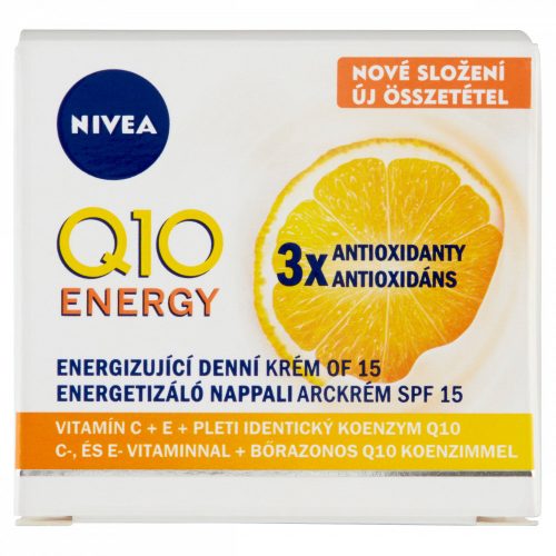 NIVEA Q10 Energy ránctalanító energetizáló nappali arckrém SPF 15 50 ml