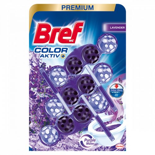 Bref Color Aktiv Lavender WC frissítő 3 x 50 g