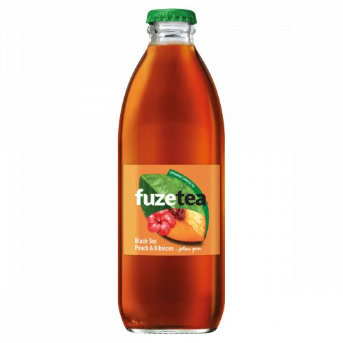 FUZETEA szénsavmentes őszibarack- és hibiszkuszízű üdítőital, cukorral és édesítőszerrel 250 ml