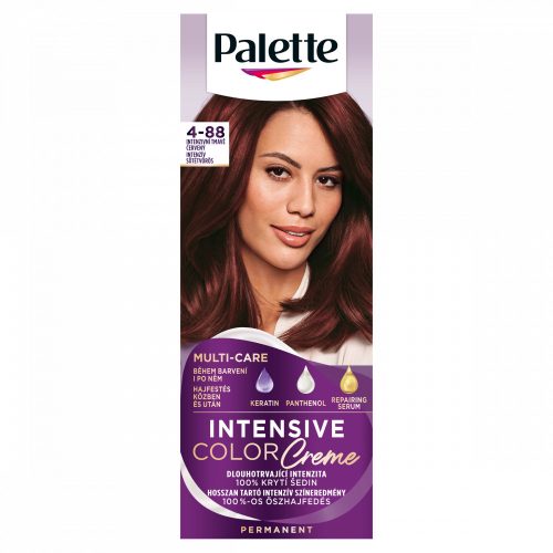 Palette Intensive Color Creme tartós hajfesték 4-88 intenzív sötétvörös