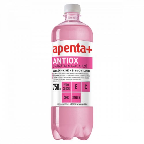 Apenta+ Antiox gránátalma-acai ízű szénsavmentes energiamentes üdítőital vitaminokkal 750 ml